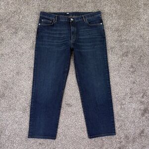 Zegna City Slim Fit Jeans Mens 40 Dark Wash Indigo Cotton Stretch Denim Work